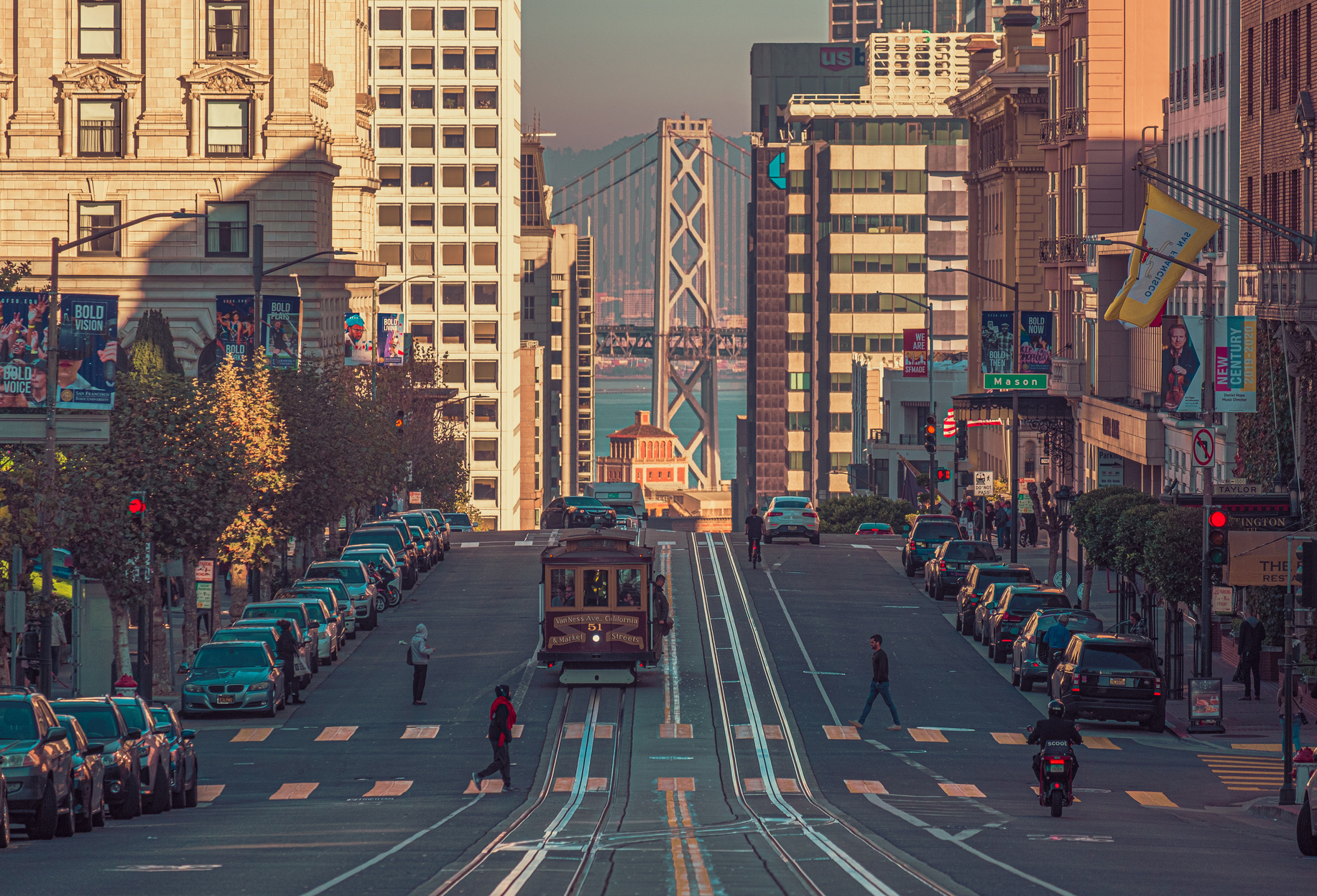 Powell-Hyde Line Cable Car in San Francisco, California